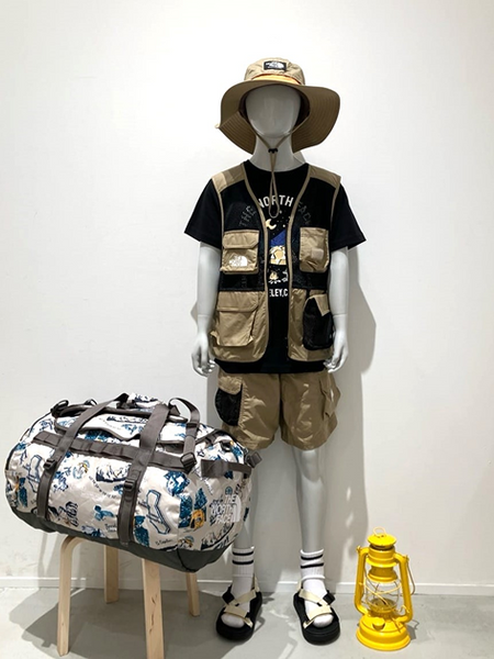 日本童裝 TNF 防UV/有機棉/速乾/夜光 營地圖案上衣 100-160cm 男童款/女童款 夏季 TOPS