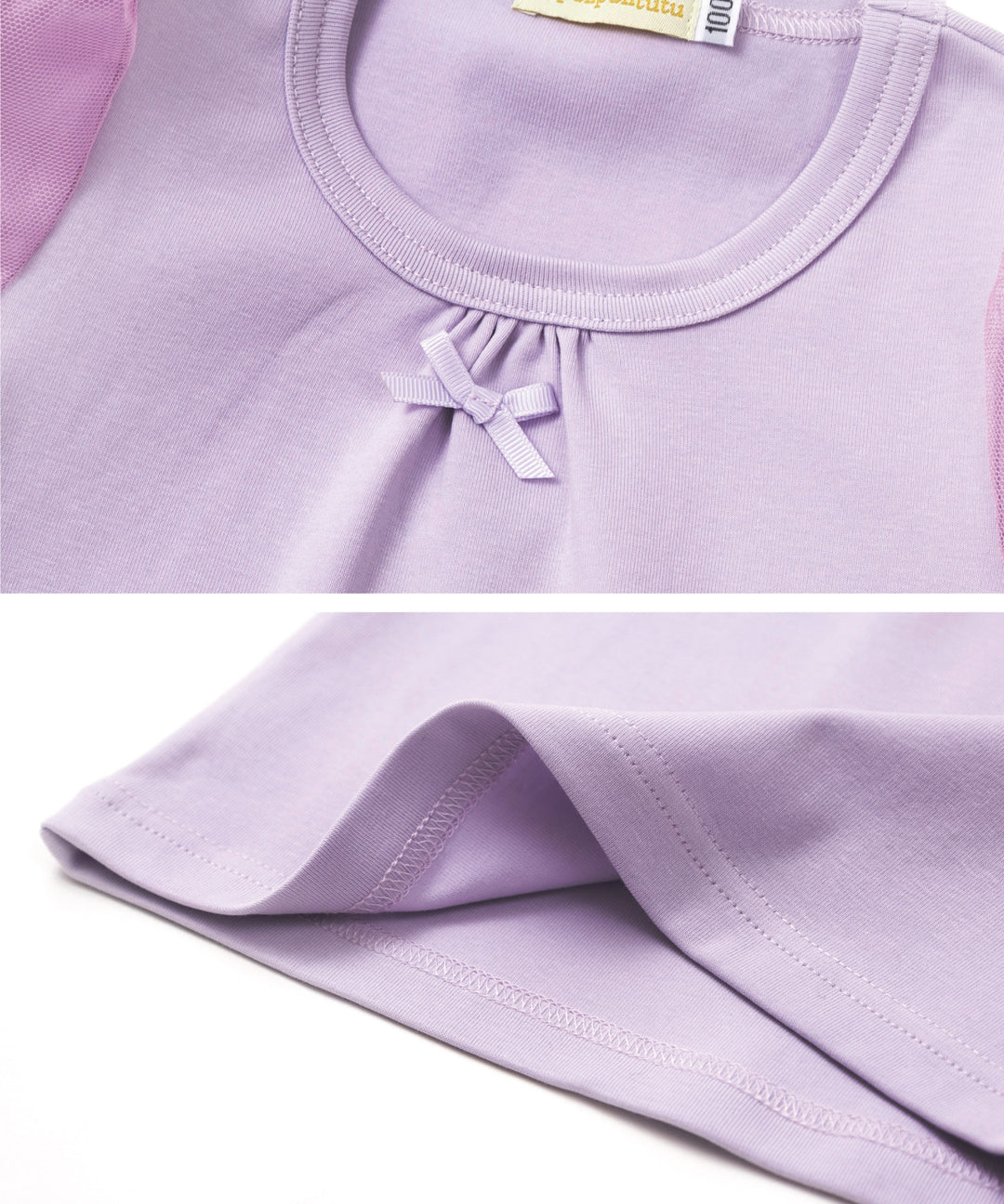 Japanese children's clothing panpantutu puff sleeve top 80-150cm girls summer TOPS 