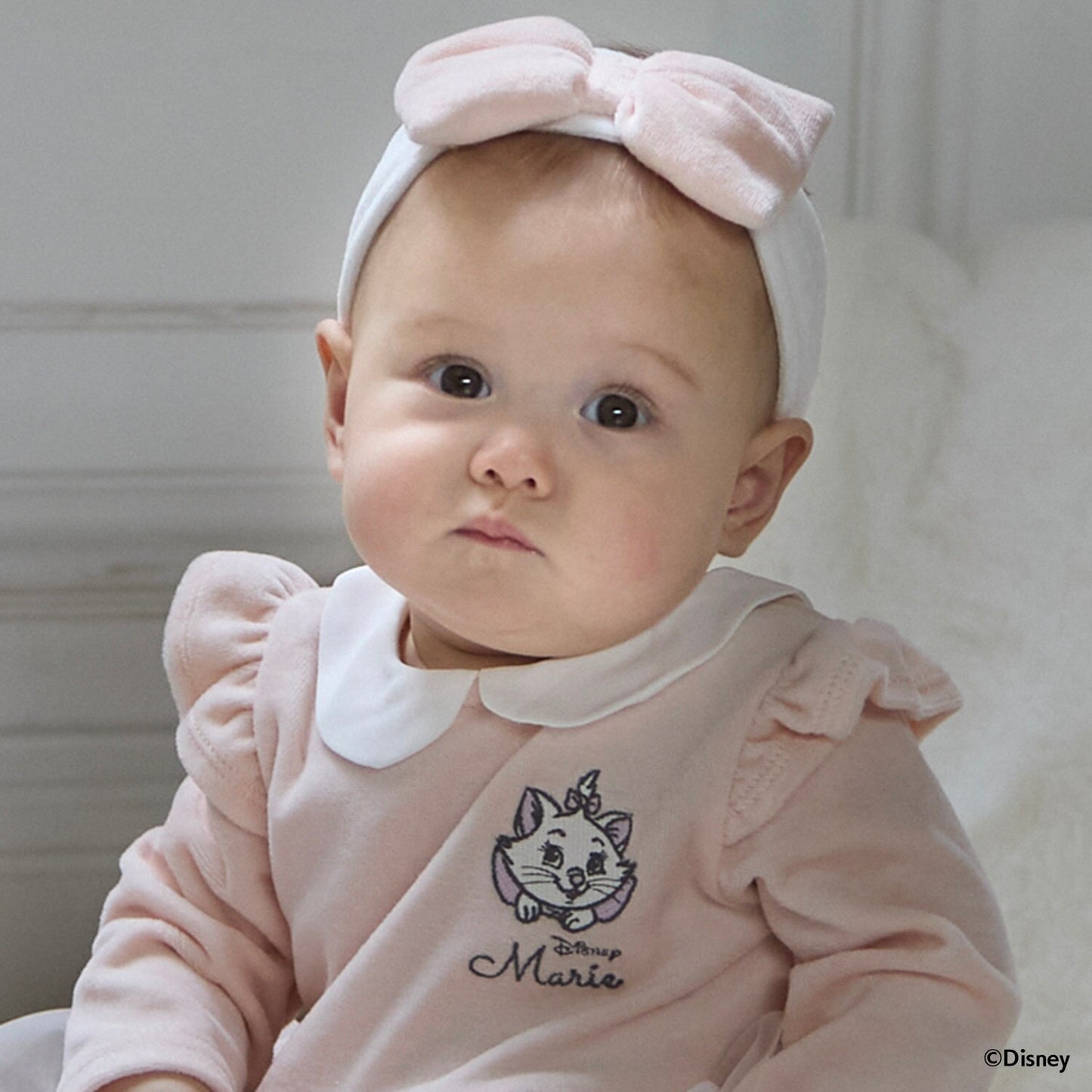 日本童裝 pe#main x Disney 拼接網紗連衣 70-80cm 女童款 初生嬰兒 秋季 Jumpsuit