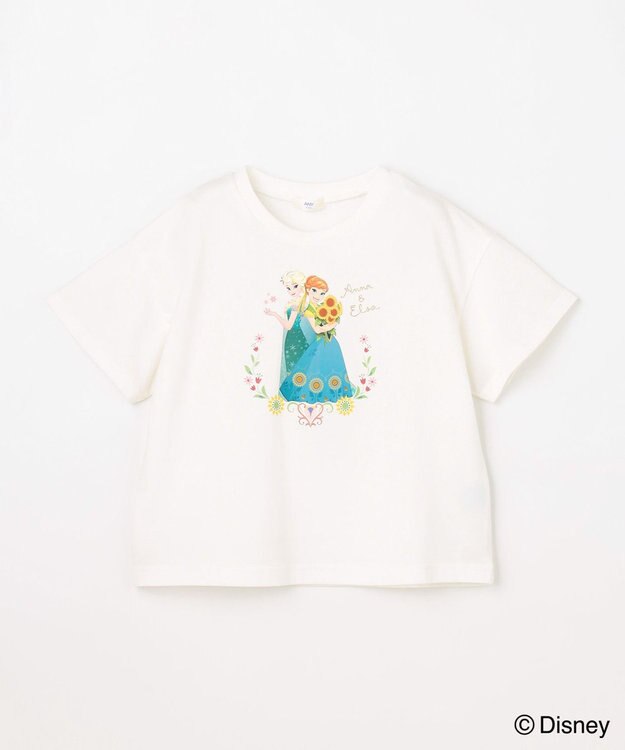 日本童裝 aF#a325 x Disney FROZEN 接觸冷感 印花上衣 90-140cm 女童款 夏季 TOPS