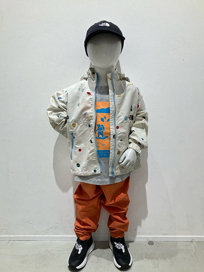 Japanese children's clothing TNF UV protection Hokkaido Shari Town printed top 100-120cm boys/girls summer TOPS 