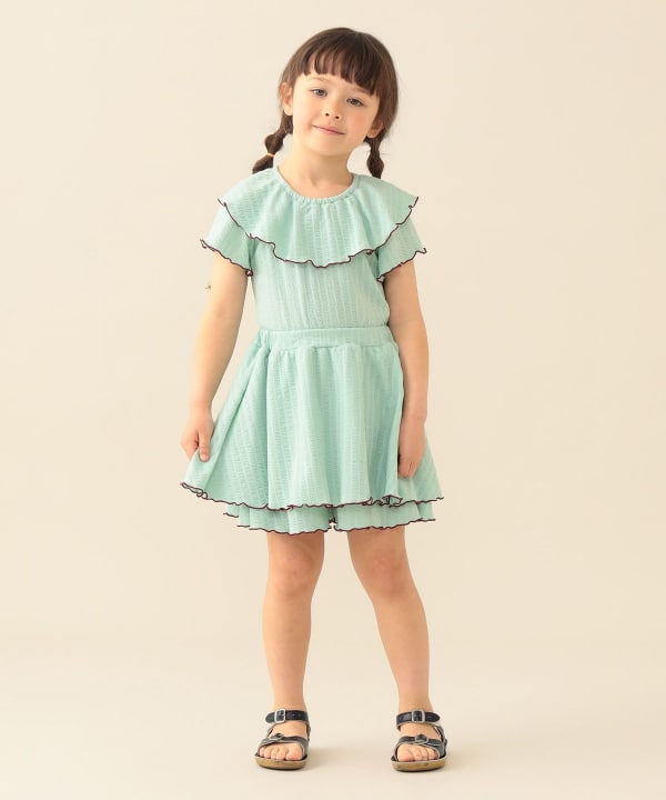 日本童裝 BE#AMS mini 花邊領上衣 90-140cm 女童款 夏季 TOPS
