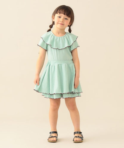 日本童裝 BE#AMS mini 花邊領上衣 90-140cm 女童款 夏季 TOPS