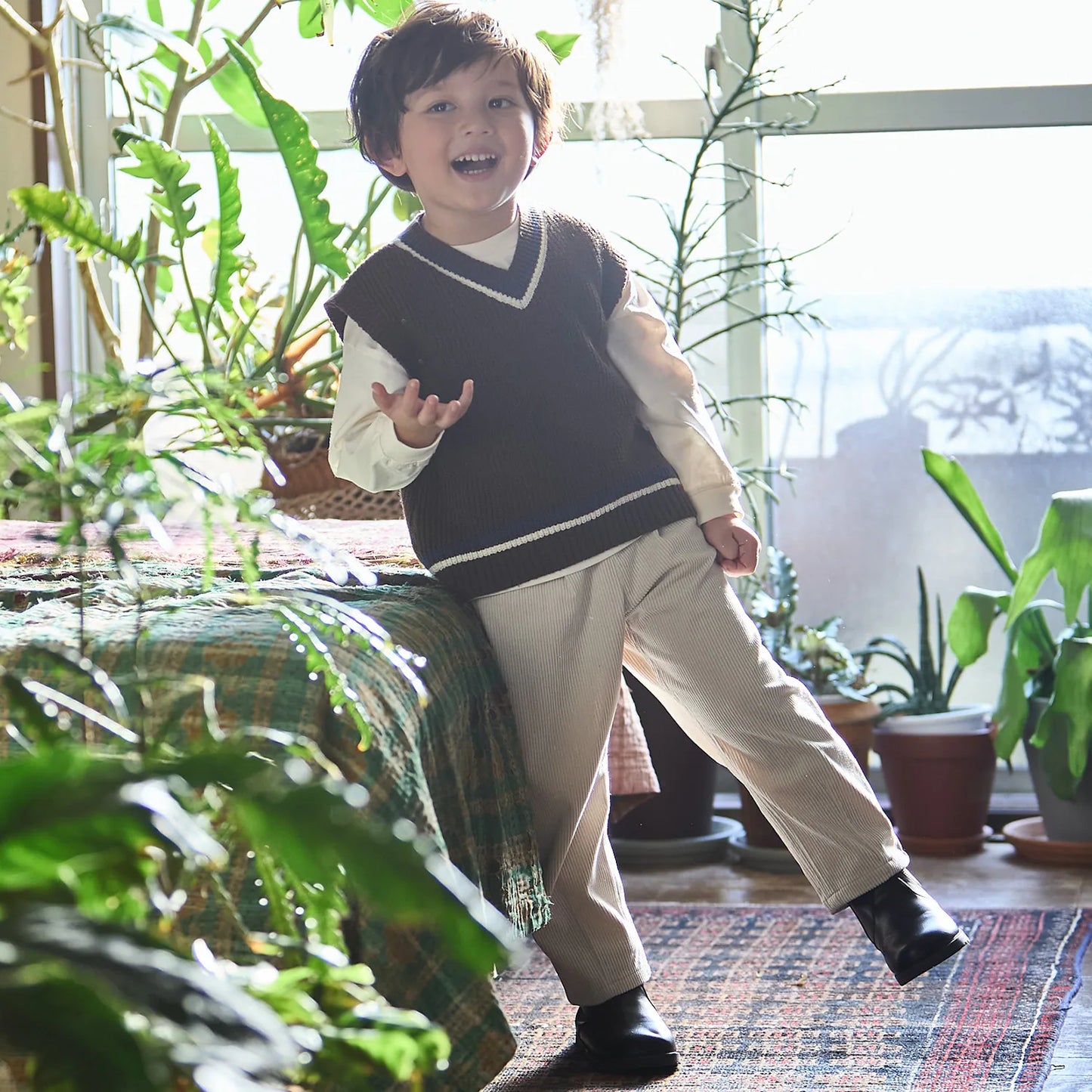 日本童裝 pe#main 燈花絨長褲 80-130cm 男童款 冬季 PANTS