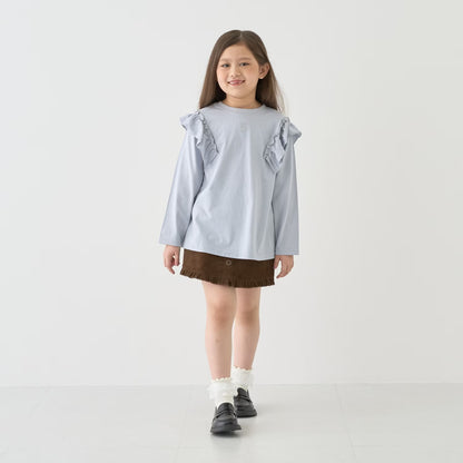 日本童裝 Ly# mine 荷葉邊燈芯絨裙褲 100-140cm 女童款 秋季 PANTS