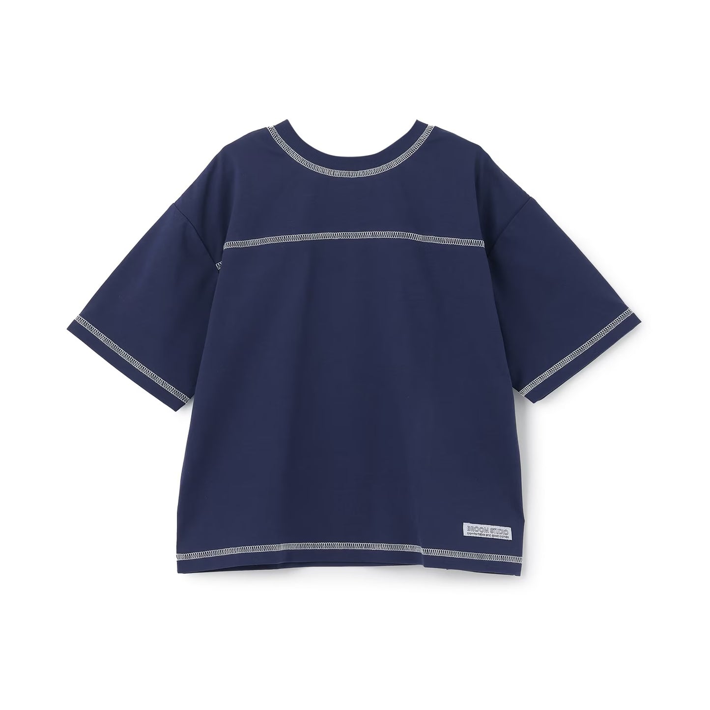 日本童裝 b・R# 防UV 隔熱布料 2Way 前後兩著 撞色拼接上衣 100-140cm 男童款 夏季 TOPS