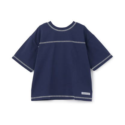 日本童裝 b・R# 防UV 隔熱布料 2Way 前後兩著 撞色拼接上衣 100-140cm 男童款 夏季 TOPS