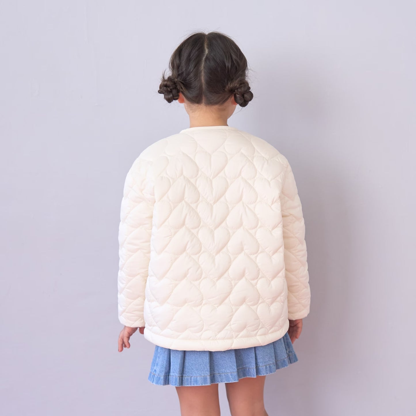 日本童裝 Ly# mine 心型絎縫夾棉外套 90-140cm 女童款 冬季 (適合初秋、香港平均溫度、寒冷天氣）OUTERWEAR 【日本預售：2026年9月中旬】