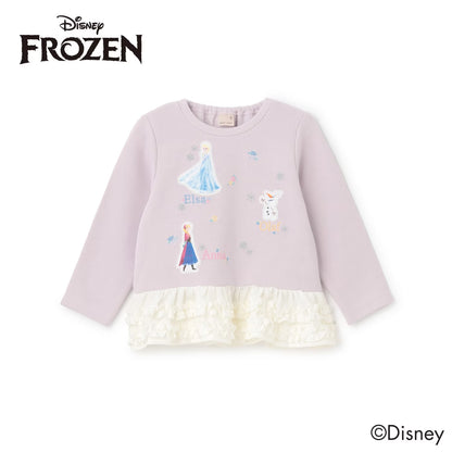日本童裝 pe#main x Disney Frozen花邊上衣 80-130cm 女童款 冬季 TOPS