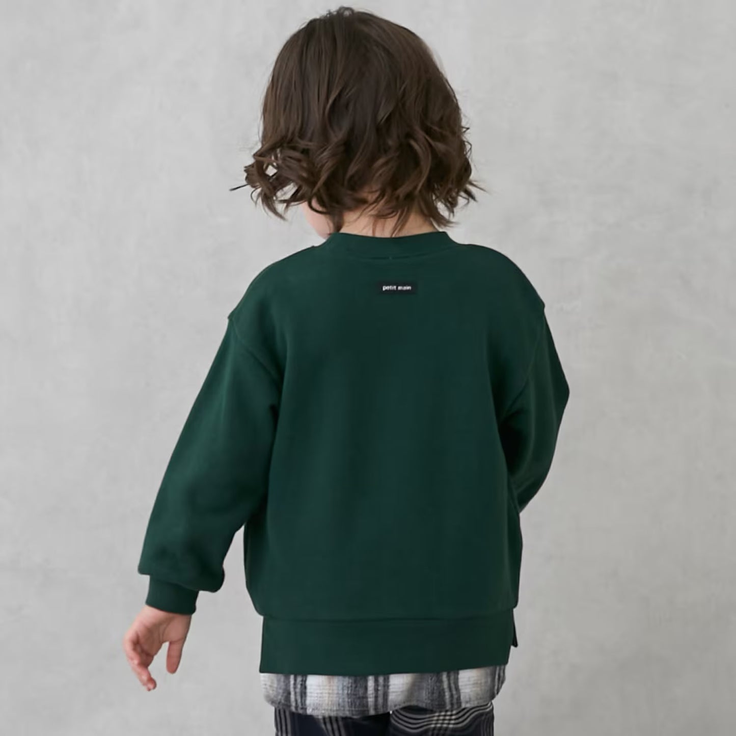 日本童裝 pe#main 假兩件熊仔衛衣 80-130cm 男童款 冬季 TOPS