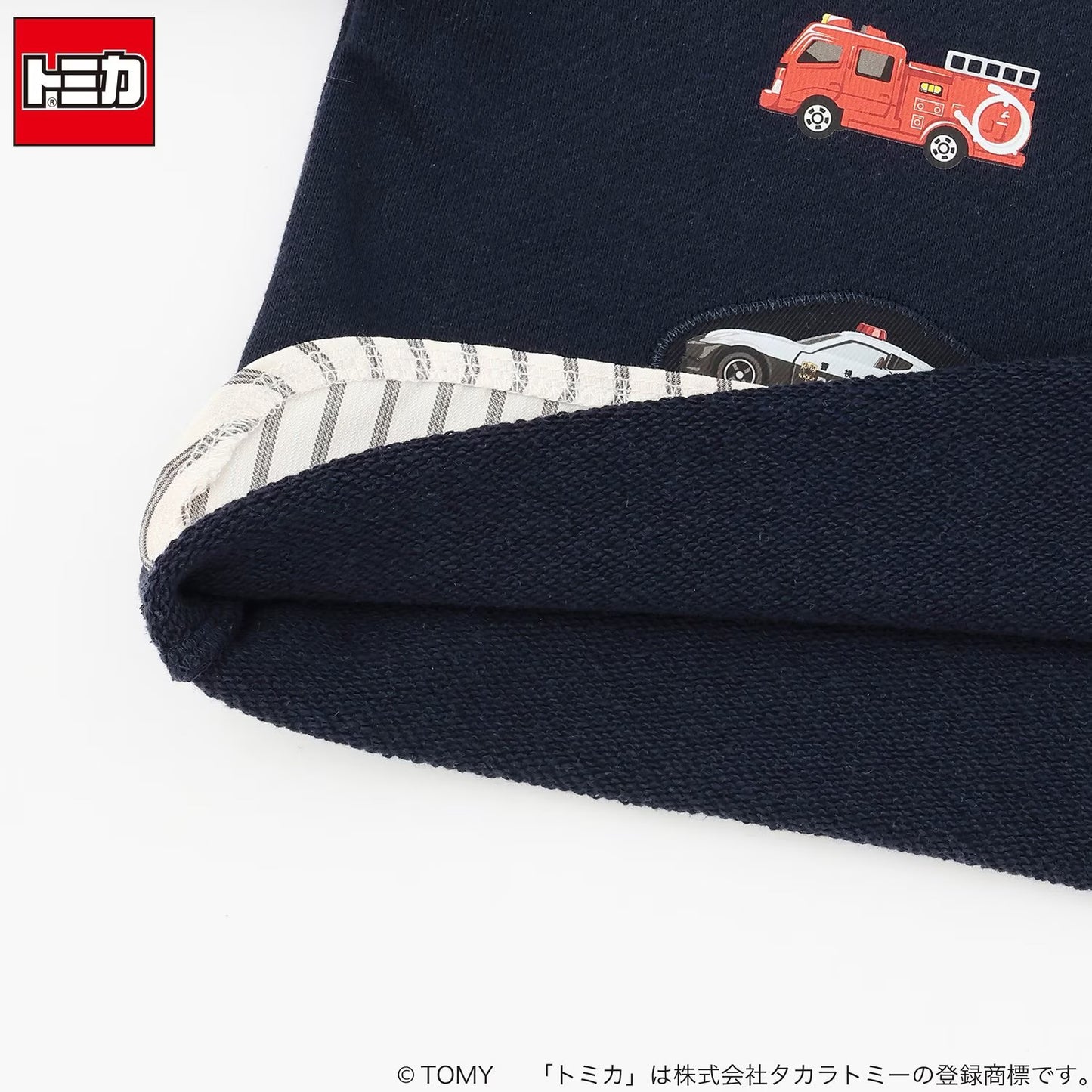 日本童裝 pe#main x TOMICA 格紋下擺衛衣 80-130cm 男童款 秋季 TOPS