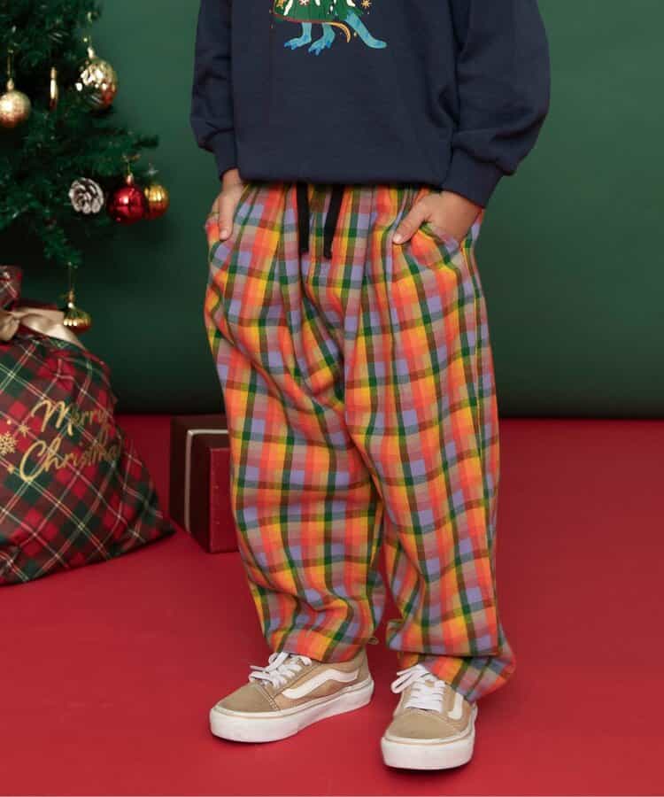 日本童裝 BREEZE 格仔長褲 80-150cm 男童款/女童款 冬季 Pants Christmas 聖誕快樂特輯 聖誕服裝/飾物配件 聖誕紅/新年紅
