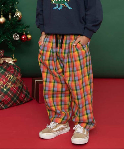 日本童裝 BREEZE 格仔長褲 80-150cm 男童款/女童款 冬季 Pants Christmas 聖誕快樂特輯 聖誕服裝/飾物配件 聖誕紅/新年紅