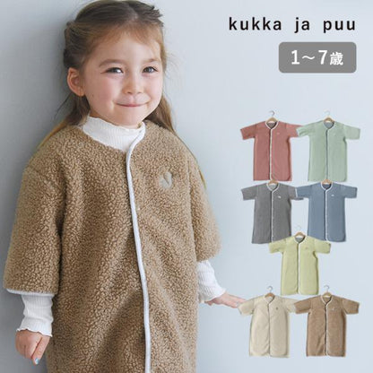 日本直送 日本製 加厚抓毛帶手袖睡袋 80-130cm 男童款/女童款 初生嬰兒 秋冬季 睡袋系列