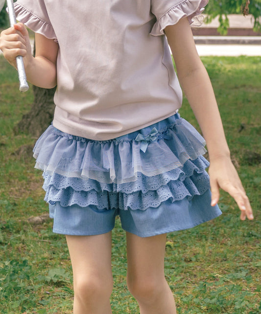 Japanese children's clothing panpantutu bow heart skirt 80-140cm girls summer dresses 