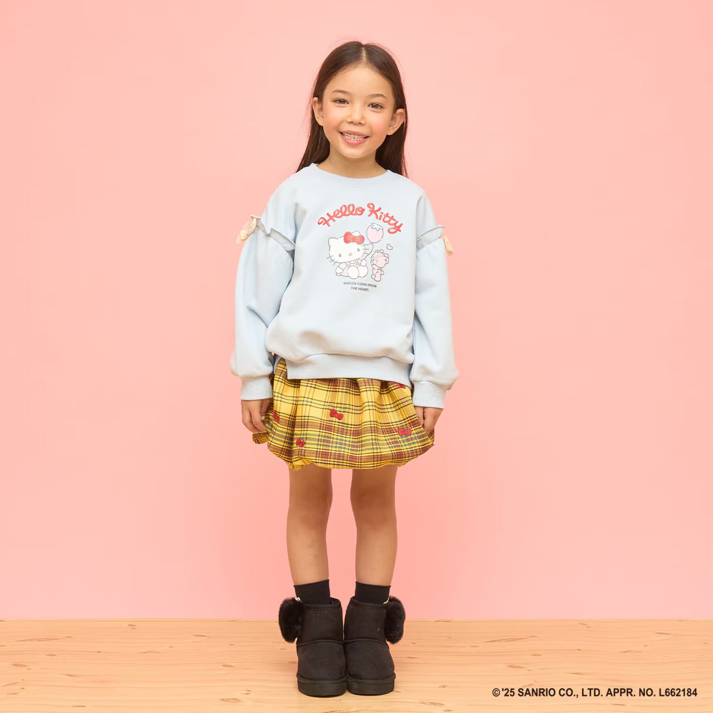 日本童裝 Ly# mine x Sanrio 速乾系列  Hello Kitty印花衛衣 100-140cm 女童款 冬季 TOPS