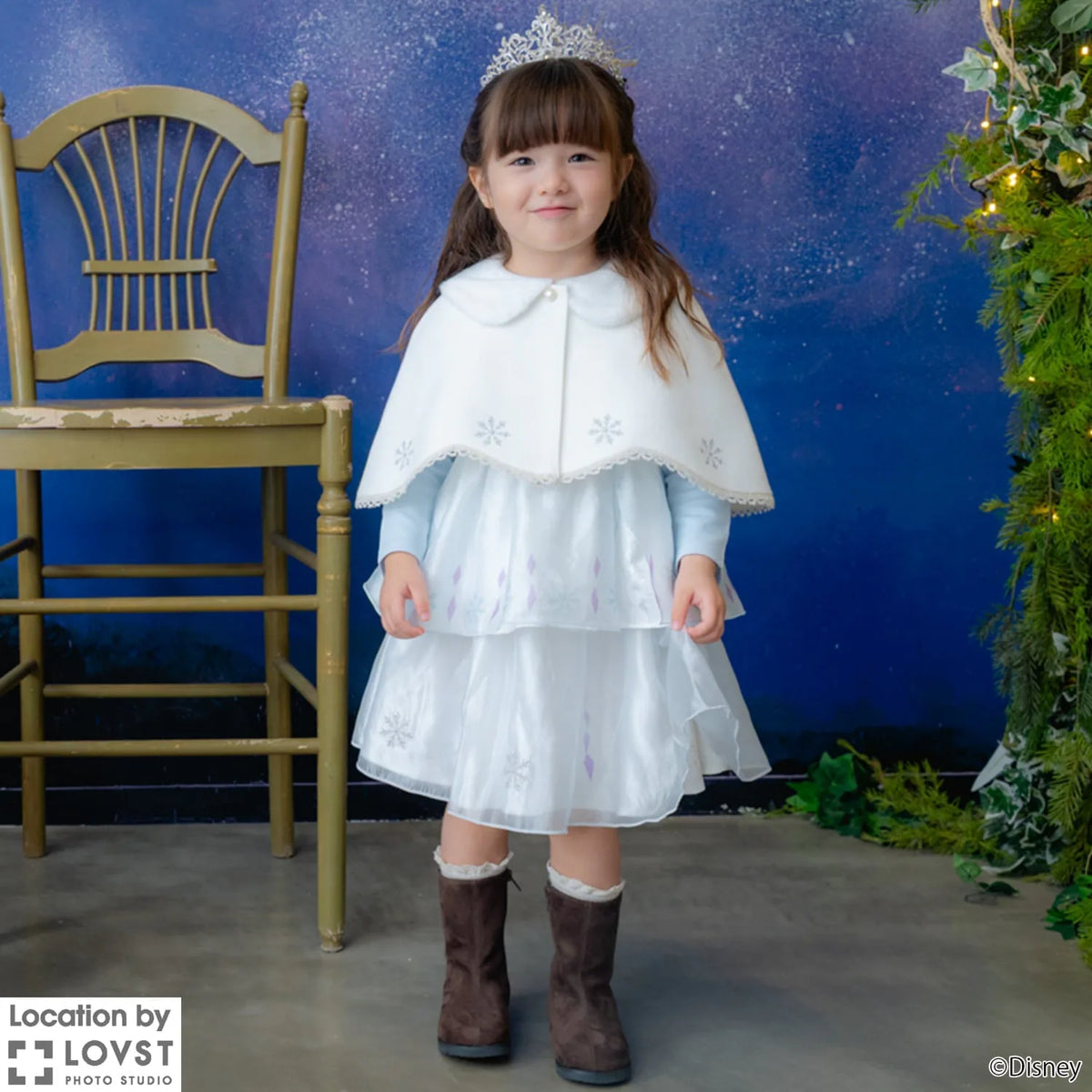 日本童裝 pe#main x Disney Princess 公主披風 80-130cm 女童款 秋季 OUTERWEAR