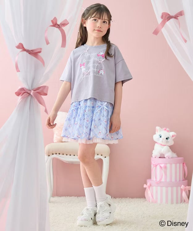 日本童裝 aF#a325 x Disney Marie 格子短裙 110-160cm 女童款 夏季 SKIRTS