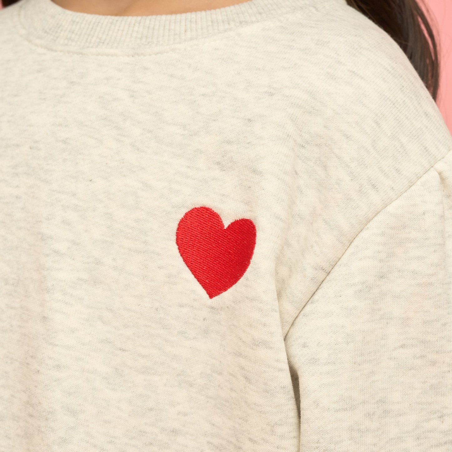 日本童裝 Ly# mine 速乾系列 心心刺繡衛衣 100-150cm 女童款 冬季 TOPS