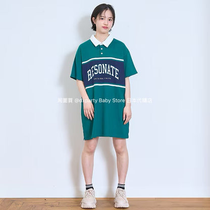 Lovetoxic Quick-Drying Rugby Polo Dress (140-170cm) for Girls (Summer Dress) 