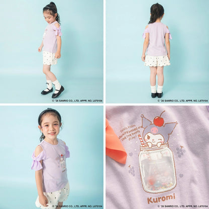 日本童裝 Branshes x Sanrio 雪紡露肩上衣 90-130cm 女童款 夏季 TOPS