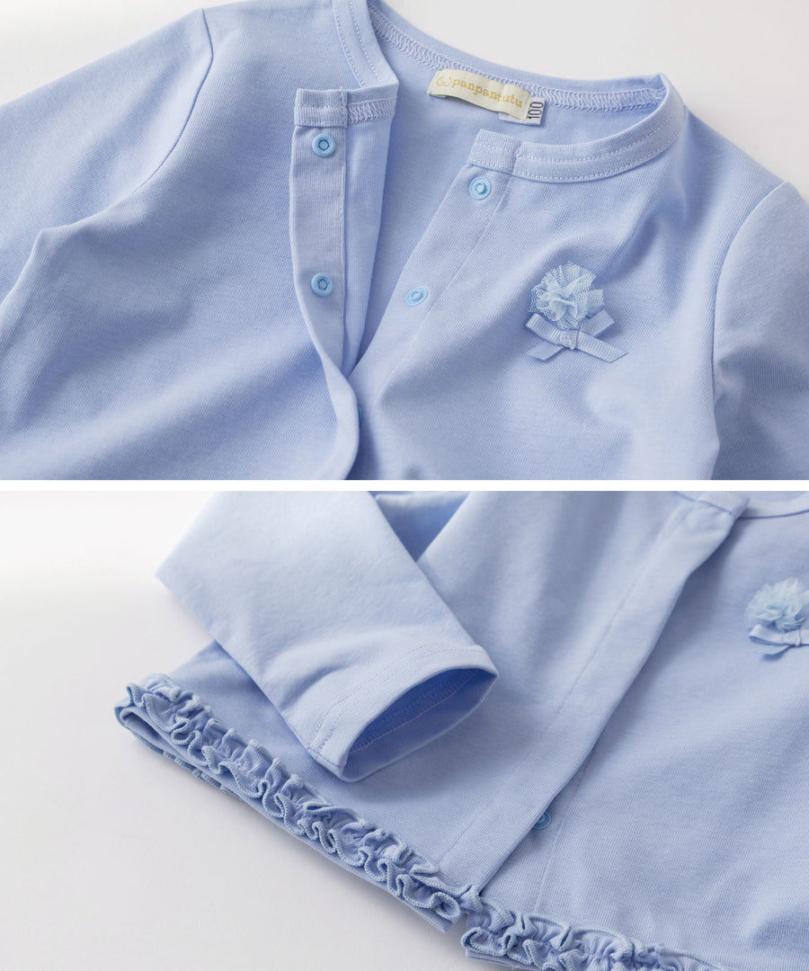 日本童裝 panpantutu 防UV 接觸冷感 抗菌 荷葉邊外套 80-150cm 女童款 夏季 OUTERWEAR