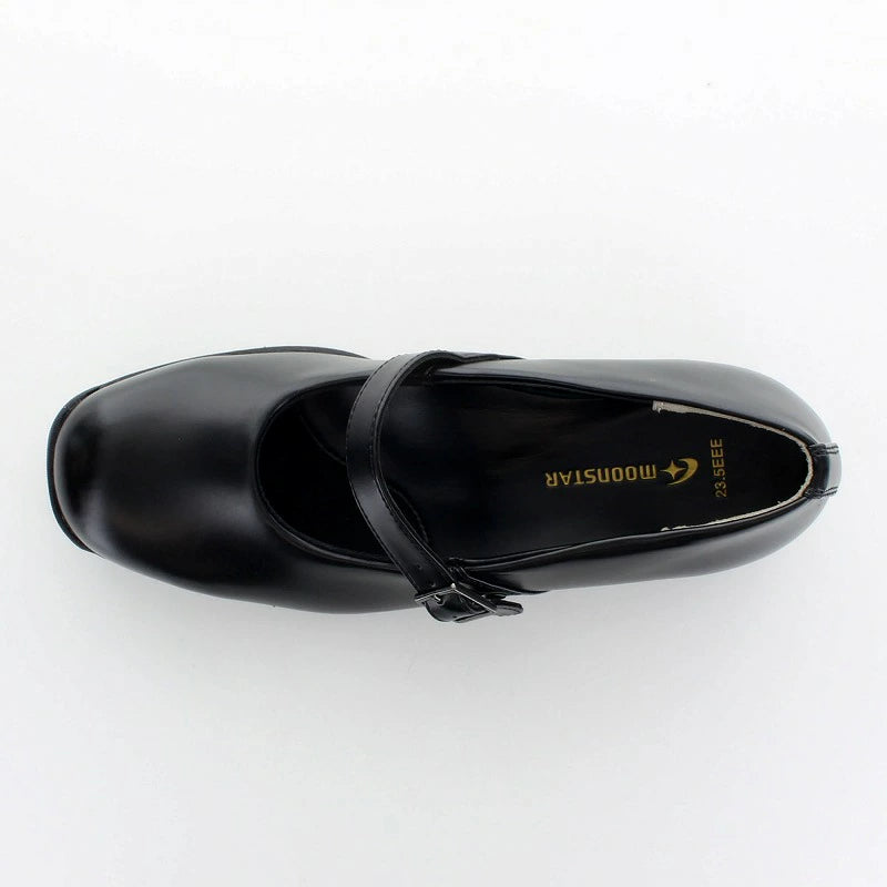 Moonstar Bangaku Shoes (Made in Japan/Wide Foot 3E) Direct from Japan - Healthy, Functional Leather Shoes for Children (21-27cm) - Girls' Shoes
