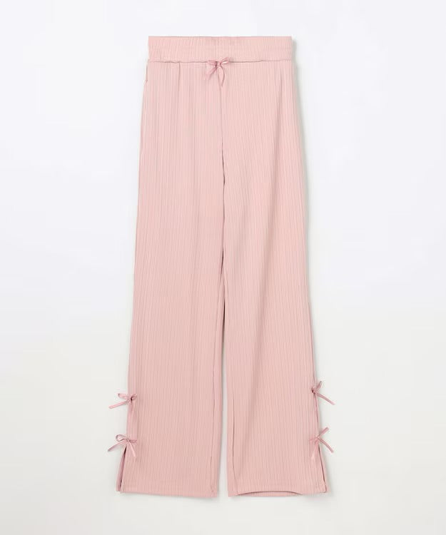 日本童裝 aF#a325 接觸冷感 羅紋寬喇叭褲 110-150cm 女童款 夏季 PANTS