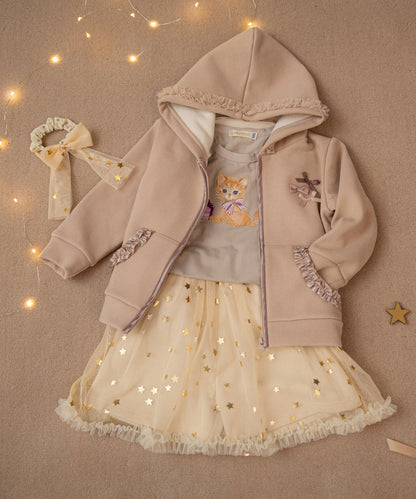 Japanese children's clothing panpantutu shiny yellow fairy chiffon skirt pants 95-140cm girls summer PANTS 