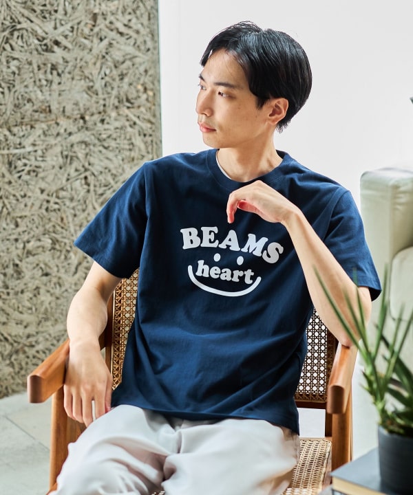 Japanese children's clothing BEAMS HEART parent-child short-sleeved tops S-XL adult summer TOPS 