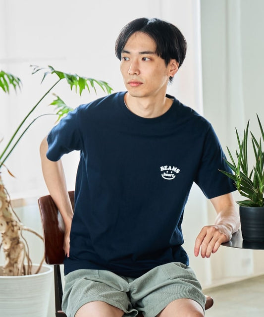 Japanese children's clothing BEAMS HEART parent-child short-sleeved tops S-XL adult summer TOPS 