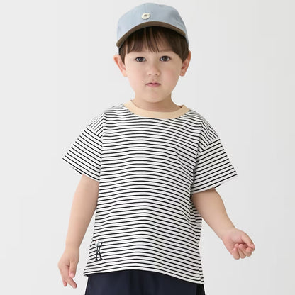 日本童裝 pe#main 防污系列 間條上衣 80-130cm 男童款 夏季 TOPS