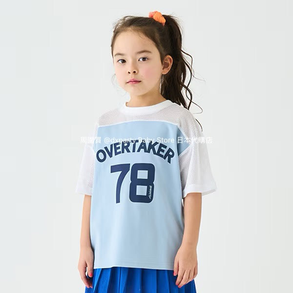 Japanese children's clothing mini#ML mesh sports top 100-140cm boys/girls summer TOPS 
