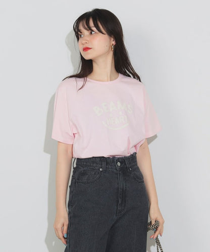 Japanese children's clothing BEAMS HEART parent-child short-sleeved top ML adult summer TOPS 