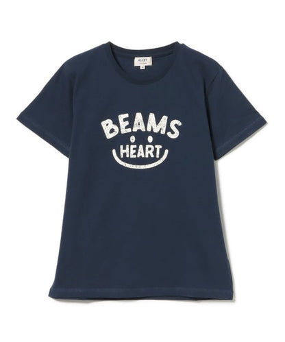 Japanese children's clothing BEAMS HEART parent-child short-sleeved top ML adult summer TOPS 