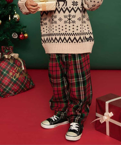 日本童裝 BREEZE 格仔長褲 80-150cm 男童款/女童款 冬季 Pants Christmas 聖誕快樂特輯 聖誕服裝/飾物配件 聖誕紅/新年紅