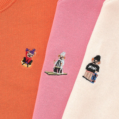 Japanese children's clothing mini #ML sports embroidery pattern sweatshirt 90-140cm boys/girls spring and summer TOPS 