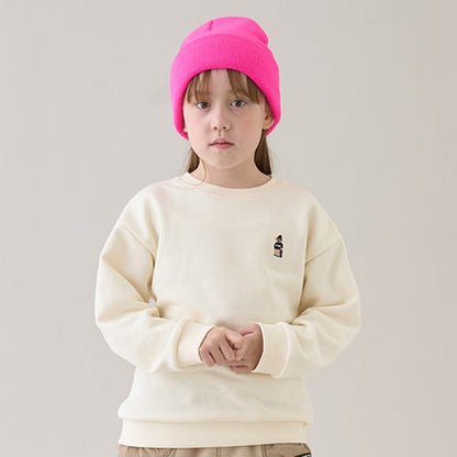 Japanese children's clothing mini #ML sports embroidery pattern sweatshirt 90-140cm boys/girls spring and summer TOPS 