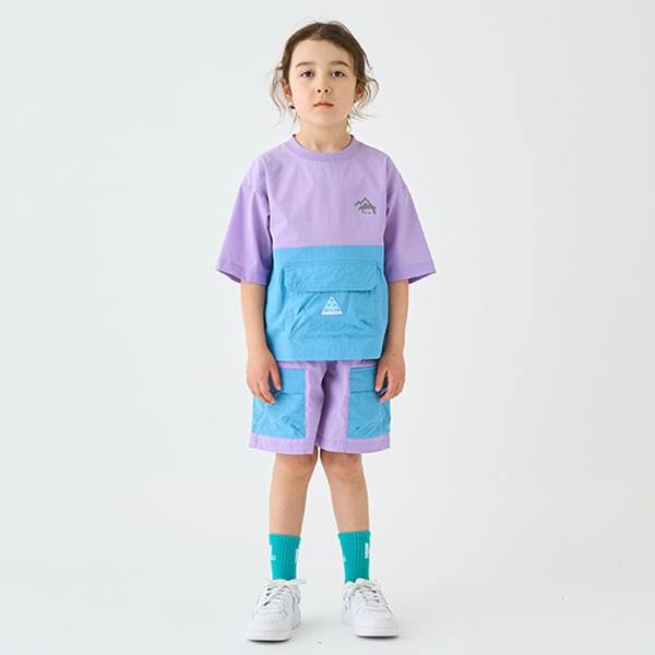 Japanese children's clothing mini#ML mountain series work pocket sports shorts 90-140cm boys' summer PANTS 