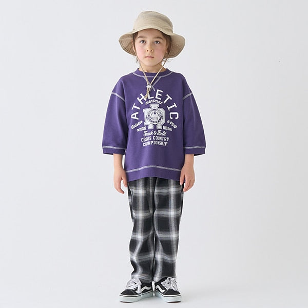 日本童裝 mini#ML 線條字母印花上衣 90-140cm 男童款/女童款 夏季 TOPS
