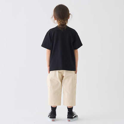 Japanese children's clothing mini#ML side pocket twill cropped pants 90-140cm boys' spring and summer PANTS 