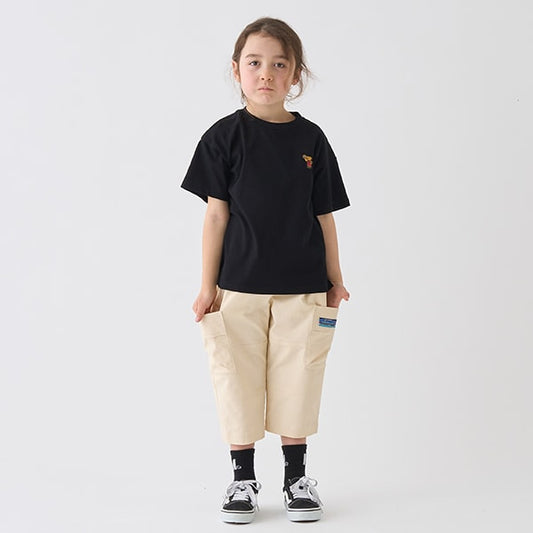 Japanese children's clothing mini#ML side pocket twill cropped pants 90-140cm boys' spring and summer PANTS 