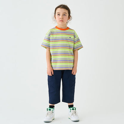 Japanese children's clothing mini#ML side pocket twill cropped pants 90-140cm boys' spring and summer PANTS 