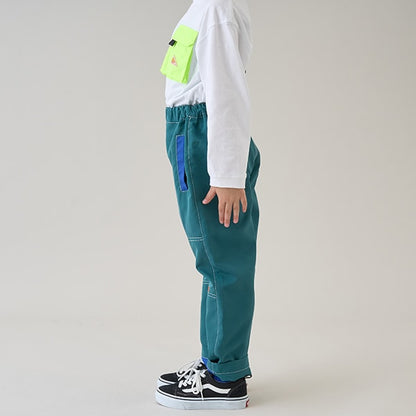 Japanese children's clothing mini#ML x KELTY colorblock work pants 100-140cm boys/girls spring and summer PANTS 