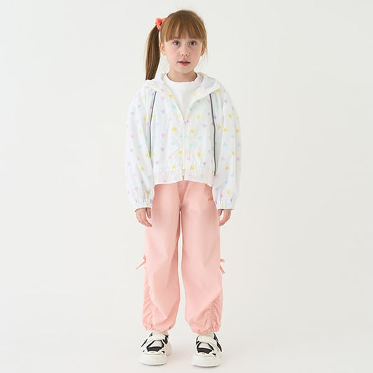 Japanese children's clothing mini#ML waterproof series drawstring sports pants 100-140cm girls spring and summer PANTS 
