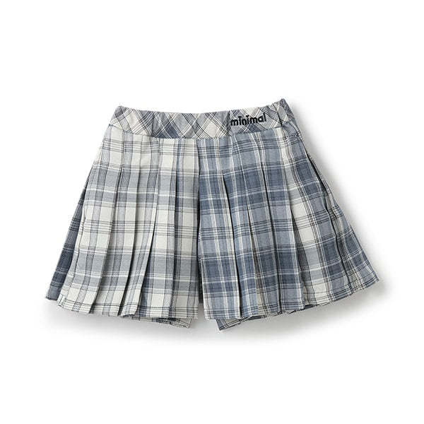 Japanese children's clothing mini#ML plaid pleated skirt pants 90-140cm girls spring and summer PANTS 
