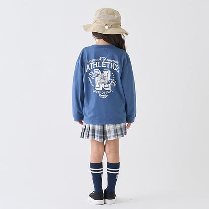 Japanese children's clothing mini#ML plaid pleated skirt pants 90-140cm girls spring and summer PANTS 
