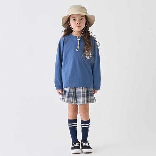 Japanese children's clothing mini#ML plaid pleated skirt pants 90-140cm girls spring and summer PANTS 