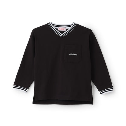 Japanese children's clothing mini #ML anti-fouling V-neck top 90-140cm boys/girls spring and summer TOPS 