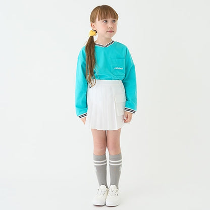 Japanese children's clothing mini #ML anti-fouling V-neck top 90-140cm boys/girls spring and summer TOPS 